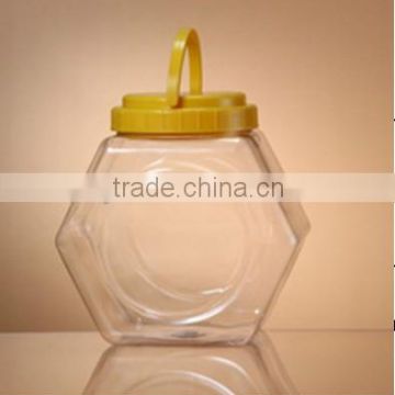 4.3L PET transparent large plastic storage candy jars with lids