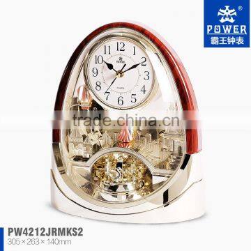 unique table clock appearance design with crystal duck,18 nice music with desk clocks