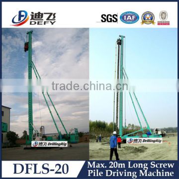 Hydraulic and easy operating spiral piling machine