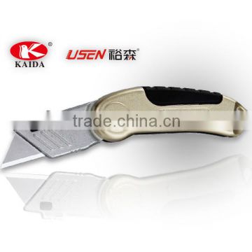 Heavy Duty Folding Pocket Utility Knife Auto Loading Trapezoid blades