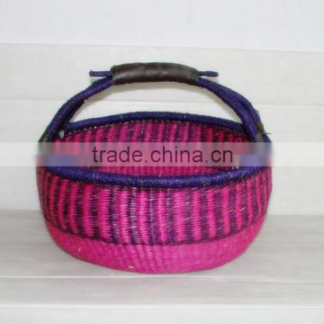 Handmade straw picnic basket sale
