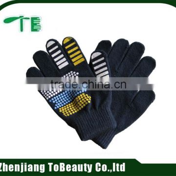 black magic gloves with print logo