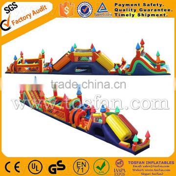 2016 inflatable obstacle course new and giant for kids and adults A5053