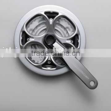 ISA308P9 bicycle crank & chainwheel alloy crank 170mm and steel chainring 28T/38T/48T with plastic chainguard