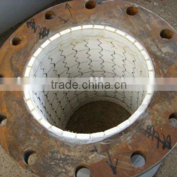 High Abrasion Resistant alumina ceramic steel pipe