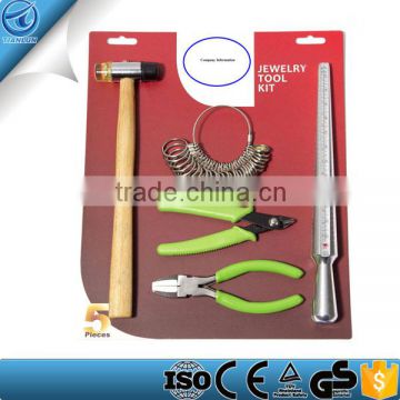 Jewelry Tools Kit including Jewelers Rubber Hammer , Metal Ring Mandrel , Ring Sizer ring tool and so on