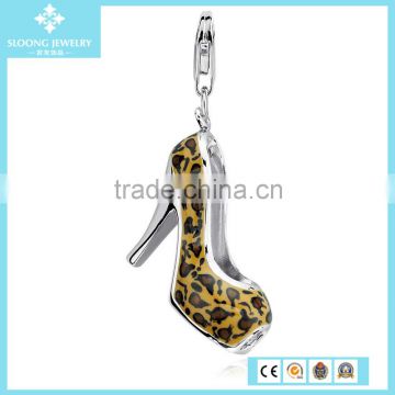 Silver Jewelry for Women Leopard High Heel Charm in Sterling Silver