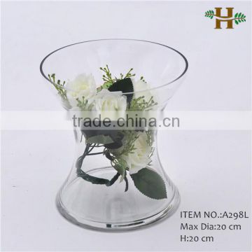Hand Made Waisted Glass Candle Holder,Waisted Glass Vase