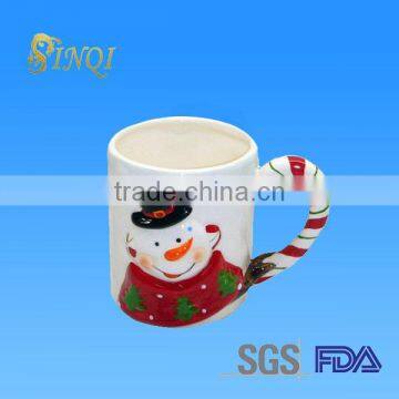 Cheap embossed white ceramic mug low price