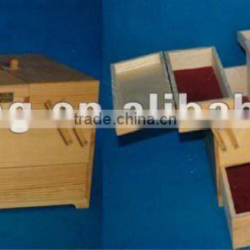foldable custom design wooden sewing box wholesale