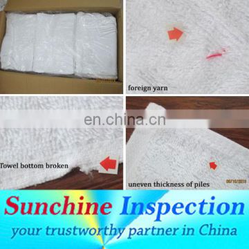 towel inspection service/taizhou wenzhou hangzhou zhejiang yiwu port/inspection before shipment