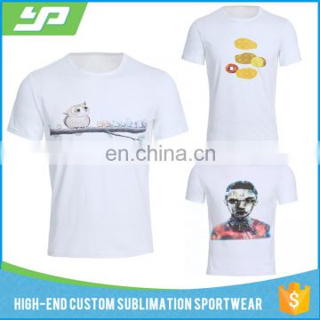 Custom Made Logo Men's Blank Heat Transfer Sublimation Slim Fit Tshirt