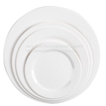 White color unbreakable Round melamine dinner plate