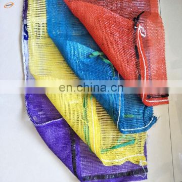 Plastic woven leno net/ PP mesh bags for onion, garlic, potato/plastic onion/fruit mesh bag
