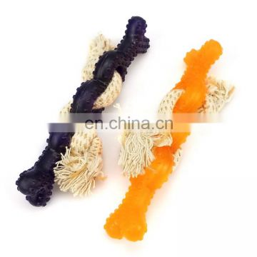 interactive rope strung through bone toy for small dogs durable play toy indoor and outdoor toy