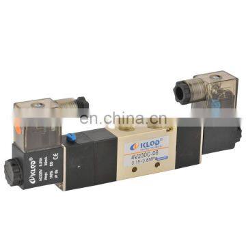 4V230C-06 Three-position Five-way Aluminum 24V DC pneumatic Solenoid Valve