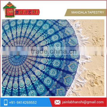 Multi Color Beach Throw Mandala Tapestry Roundie at Lowest Price