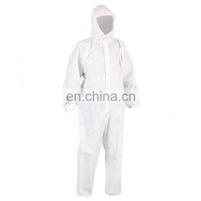 Disposable PP PE Non Woven  Non-sterile Ppe Personal Safety coverall Single Use isolation Hazmat Suit Coveralls