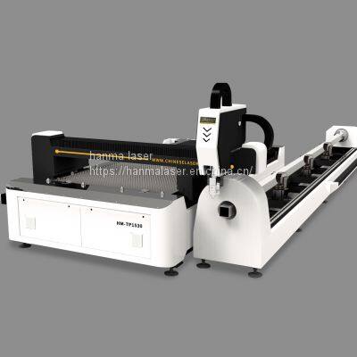 Hanma metal tube and pipe cutting machine TP1530 with chuck high speed fiber laser cutting machine from China