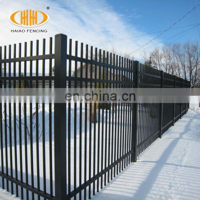 High quality cheap powder coated garden metal rod iron fence panels