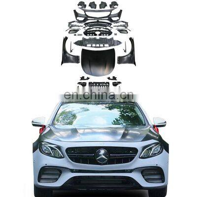 CLY E63S Bodykits For Mercedes E-class W213 Facelift E63s AMG 1:1 Wide Front Car Bumpers Grille Fenders Hoods Rear Diffuser Tips