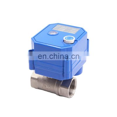 CWX-25S mini electric actuator motor water ball valve 5V 12V 24V 110V 220V motorized ball valve automatic shut-off valve