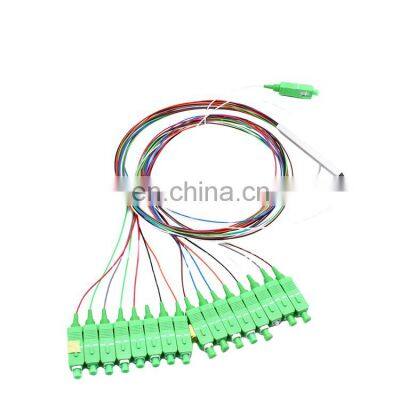 PLC Splitter FTTH 0.9mm SC/APC mini steel tube PLC Splitter