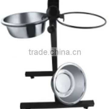 Stainless Steel Pet bowl with adjustable stand