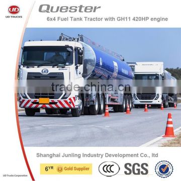 UD quester 6x4 tow truck head with 20000L fuel tank trailer