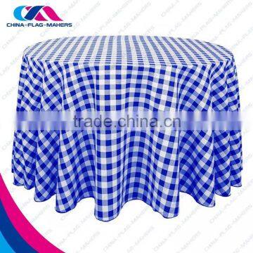 blue white plaid tablecloth