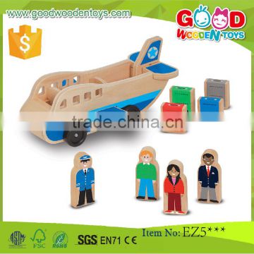 EN71/ASTM Certificated Top Quality Baby Toy DIY Wooden Airplane for Imagination Create