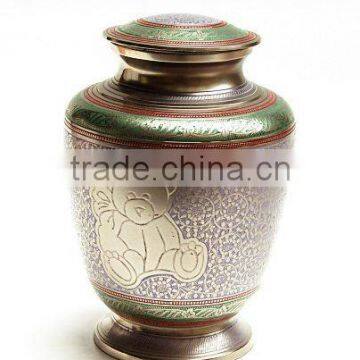 Brass cremation urn