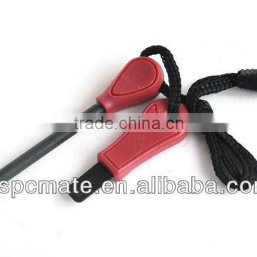 Red color customized logo Firesteel camping Survival fire starter