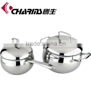 Charms stainless steel cookware set with stainless steel lid