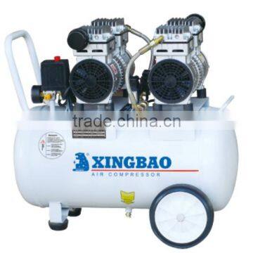 HDW2X750-50 oilfree silent air compressor/piston air compressor with 50L 750wx2