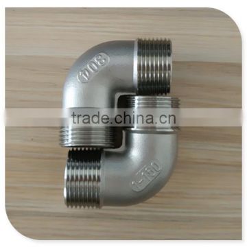 1" Elbow 90 Deg Angled SS 304 Male Thread Screwed Pipe Fitting
