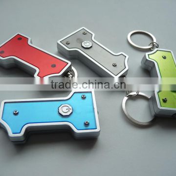 Promotion key shape Mini LED flashlight keychain