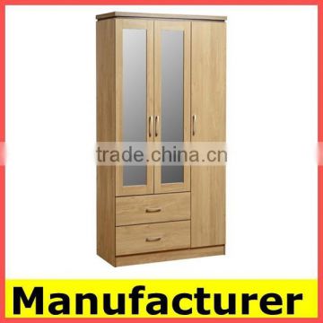 wholesale 2,3,4 door Melamine wooden bedroom wardrobe closet