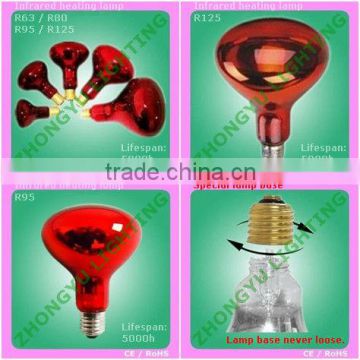 R50/R63/R80/R95/R125 Infrared heat lamp for animals eco halogen bulb