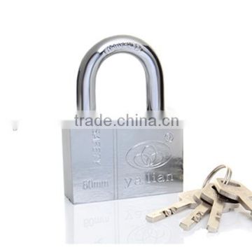 New door lock Chrome Plated Vane Key Square Iron Padlock