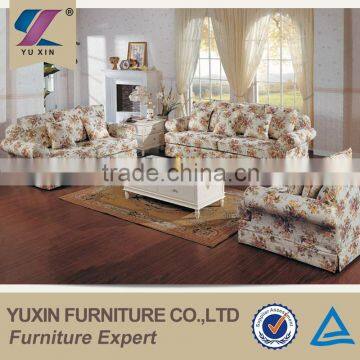 American country style romatic floral print 1+2+3 sectional sofa set