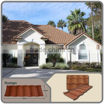 2015 color sand coated zinc aluminum steel metal roofing contractors/hot sale! stone coated roof material types of tile panel