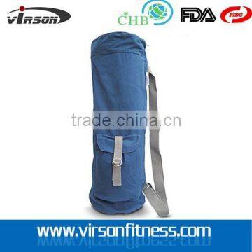 Cotton Full-Zip Adjustable Shoulder Strap Yoga Bag