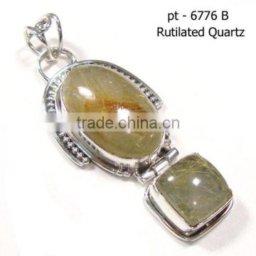 silver pendant wholesale Indian jewelry semi precious stone Handmade jewelry