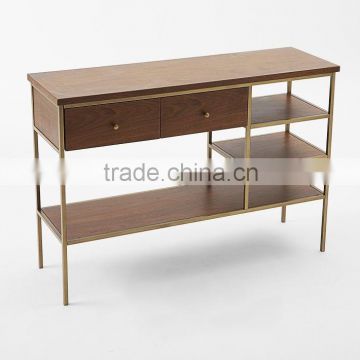 stainless steel wooden study table , dress table
