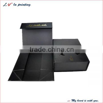 hot sale high quality custom elegant folding packaging box with premium lining and gold stamping made in shanghai