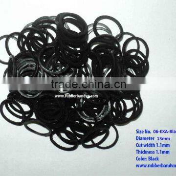 Professional Competitive price Nice quality loom band / Black Rubber Band - Mini Color Rubber Ring Band