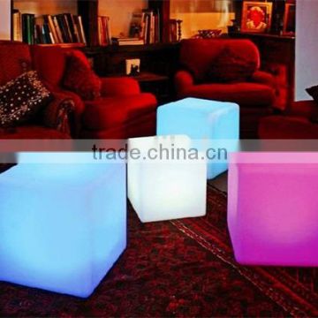 PE plastic Illuminated LED Changing Color Light Cube