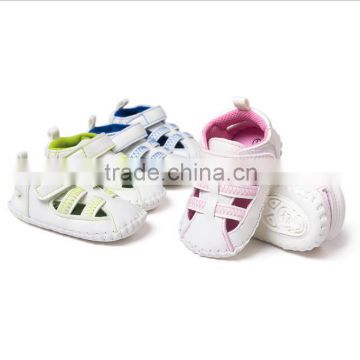 Wholesale Rubber Sole White PU Breathable Sandals