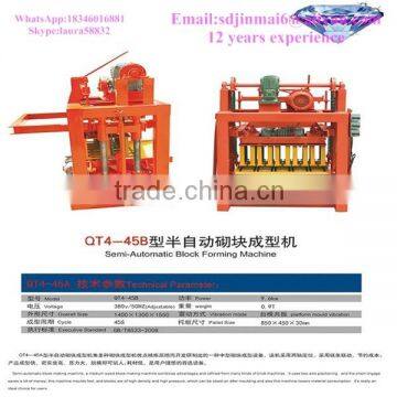 QT4-45Small Semi-Automatic Block making machine